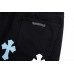 CHROME HEARTS BLUE CROSS PATCH JEANS BLACK