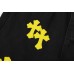CHROME HEARTS YELLOW CROSS PATCH JEANS BLACK