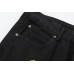CHROME HEARTS YELLOW CROSS PATCH JEANS BLACK