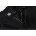 CHROME HEARTS YELLOW CROSS PATCH JEANS BLACK