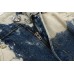 CHROME HEARTS TIE DYE WHITE ORANGE CROSS PATCH JEANS