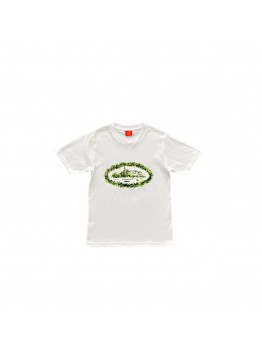 CORTEIZ GRASS ROUND TEE WHITE