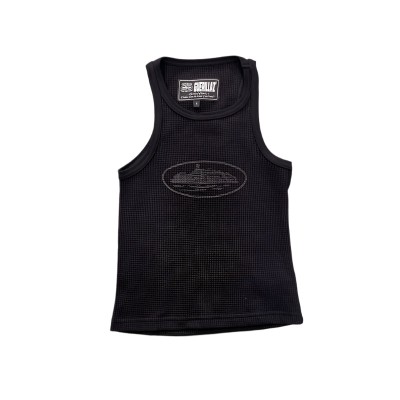 CORTEIZ RTW OG WOMEN'S ALCATRAZ TANK TOP BLACK ON BLACK