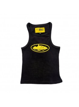 CORTEIZ RTW OG WOMEN'S ALCATRAZ TANK TOP BLACK YELLOW