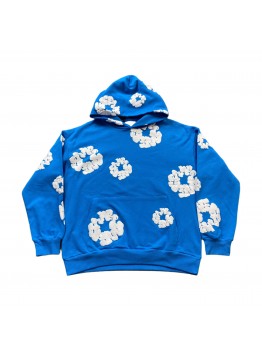 DENIM TEARS COTTON WREATH HOODIE AZURE BLUE