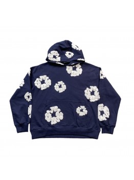 DENIM TEARS COTTON WREATH HOODIE NAVY