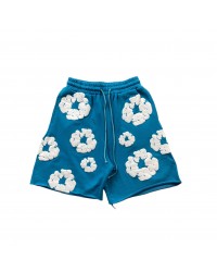 DENIM TEARS COTTON WREATH SHORTS CERULEAN