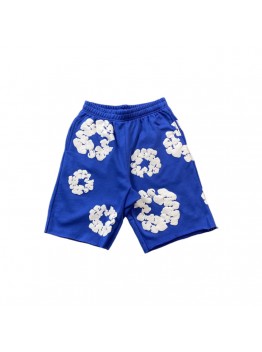 DENIM TEARS COTTON WREATH SHORTS DEEP BLUE