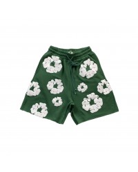 DENIM TEARS COTTON WREATH SHORTS GREEN
