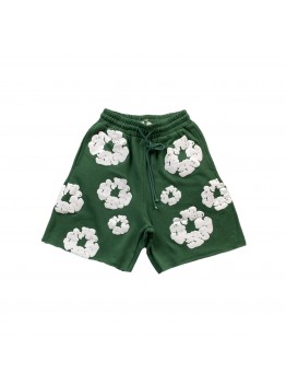 DENIM TEARS COTTON WREATH SHORTS GREEN