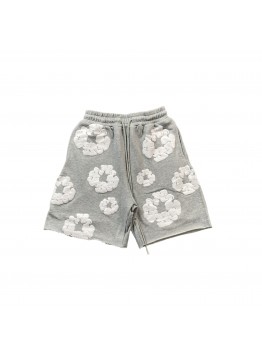 DENIM TEARS COTTON WREATH SHORTS GREY