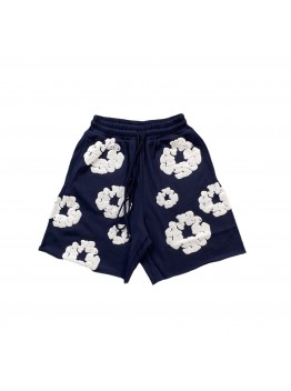 DENIM TEARS COTTON WREATH SHORTS NAVY