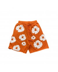 DENIM TEARS COTTON WREATH SHORTS ORANGE