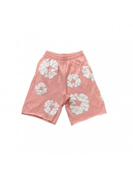 DENIM TEARS COTTON WREATH SHORTS PEACH
