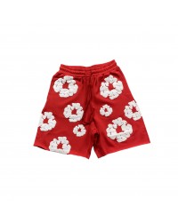 DENIM TEARS COTTON WREATH SHORTS RED