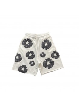 DENIM TEARS COTTON WREATH SHORTS WHITE