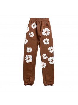 DENIM TEARS COTTON WREATH SWEATPANTS BROWN