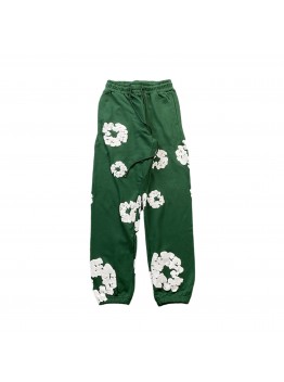 DENIM TEARS COTTON WREATH SWEATPANTS DARK GREEN