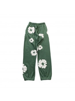 DENIM TEARS COTTON WREATH SWEATPANTS GREEN