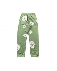 DENIM TEARS COTTON WREATH SWEATPANTS LIGHT GREEN