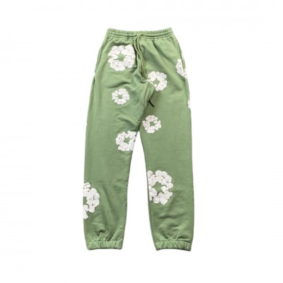 DENIM TEARS COTTON WREATH SWEATPANTS LIGHT GREEN
