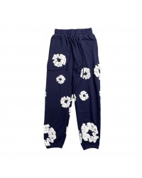 DENIM TEARS COTTON WREATH SWEATPANTS NAVY