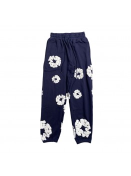 DENIM TEARS COTTON WREATH SWEATPANTS NAVY
