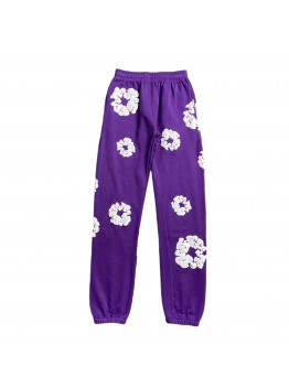 DENIM TEARS COTTON WREATH SWEATPANTS PURPLE