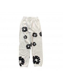 DENIM TEARS COTTON WREATH SWEATPANTS WHITE