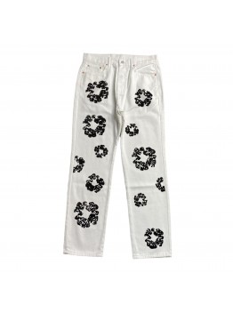 DENIM TEARS x LEVI'S COTTON WREATH JEANS WHITE