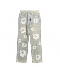 DENIM TEARS x LEVI'S DIRTY WASH WREATH JEANS LIGHT WASH