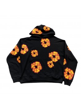 DENIM TEARS x OFFSET WREATH HOODIE BLACK