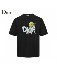 Dior Green Monster Graphic Black T-Shirt