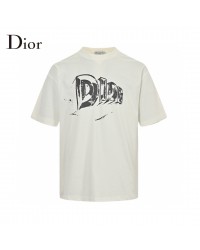 Dior White T-Shirt with Bold Logo