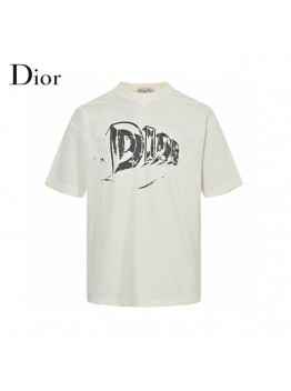 Dior White T-Shirt with Bold Logo