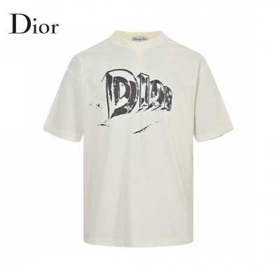Dior White T-Shirt with Bold Logo