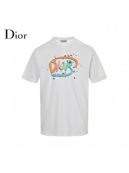 Dior Multicolor Logo White T-Shirt