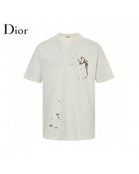 Dior Artistic Splatter T-Shirt (White)