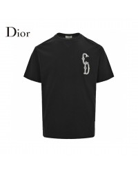 Dior Embroidered CD Logo T-Shirt (Black)