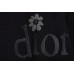 DIOR FLOWER LOGO HOODIE BLACK