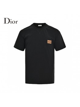 Dior Black T-Shirt with Logo Patch
