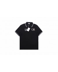 Dior Polo Shirt with Floral Logo Design