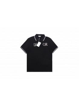 Dior Polo Shirt with Floral Logo Design