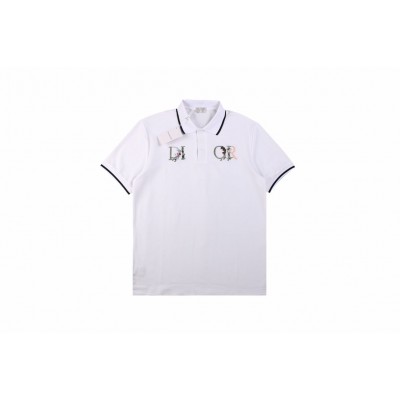 Dior Polo Shirt with Floral Logo Design