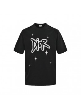 DIOR STAR GRAPHIC T-SHIRT BLACK