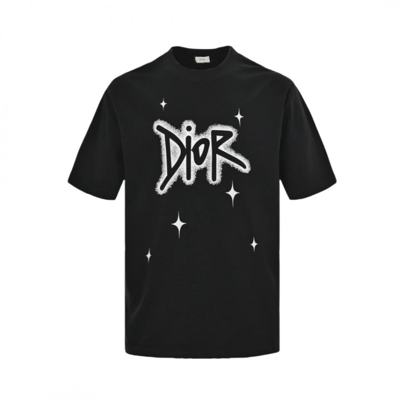 DIOR STAR GRAPHIC T-SHIRT BLACK
