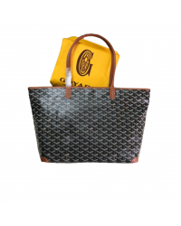 GOYARD ARTOIS PM TOTE BAG BLACK & TAN