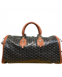 GOYARD BOSTON 50 TRAVEL BAG BLACK & TAN