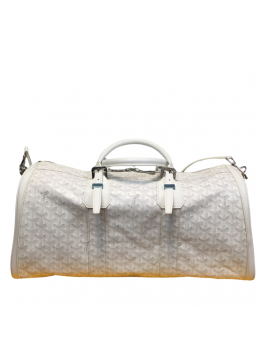 GOYARD BOSTON 50 TRAVEL BAG WHITE