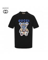 Gucci Black T-Shirt with Bear Graphic